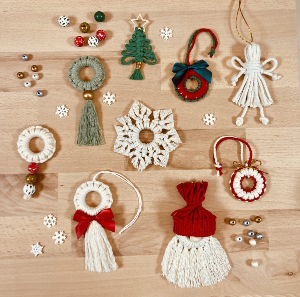 Makramee Christbaumschmuck Weihnachten